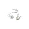 JewelrySupply Clam Shell Bead Tip 3.5mm Cup with Double Loop Sterling Silver (Pack or 10)